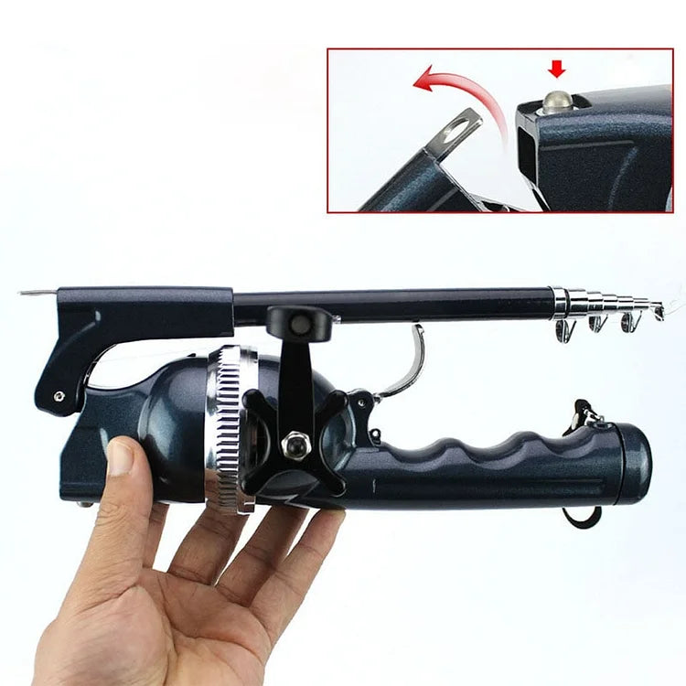Folding Foldable Fishing Rod Pole Reel Telescopic Collapsible Portable Compact