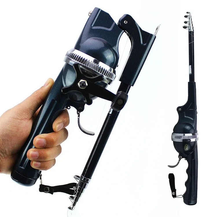 Folding Foldable Fishing Rod Pole Reel Telescopic Collapsible Portable Compact