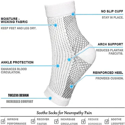Orthopedic Neuro Socks - Pain/Swelling Healing Socks (Buy 1 Get 1 Pair Free) -  (4.9 ⭐⭐⭐⭐⭐ 16,320 REVIEWS)